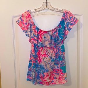 Lilly Pulitzer La Fortuna Off-The-Shoulder Top